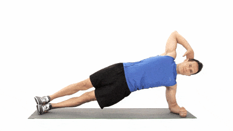 Forearm Side Plank Crunch exercise