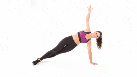 Side Plank and Rotate Exercise