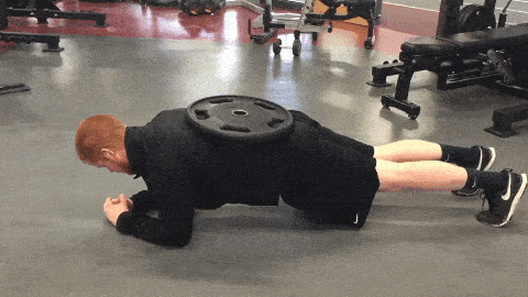 Weighted front plank Exercise