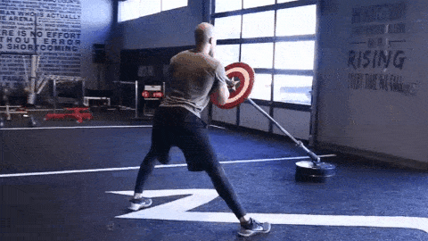 Landmine Lateral Lunges