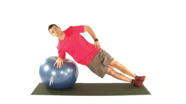 Stability Ball Forearm Side Plank