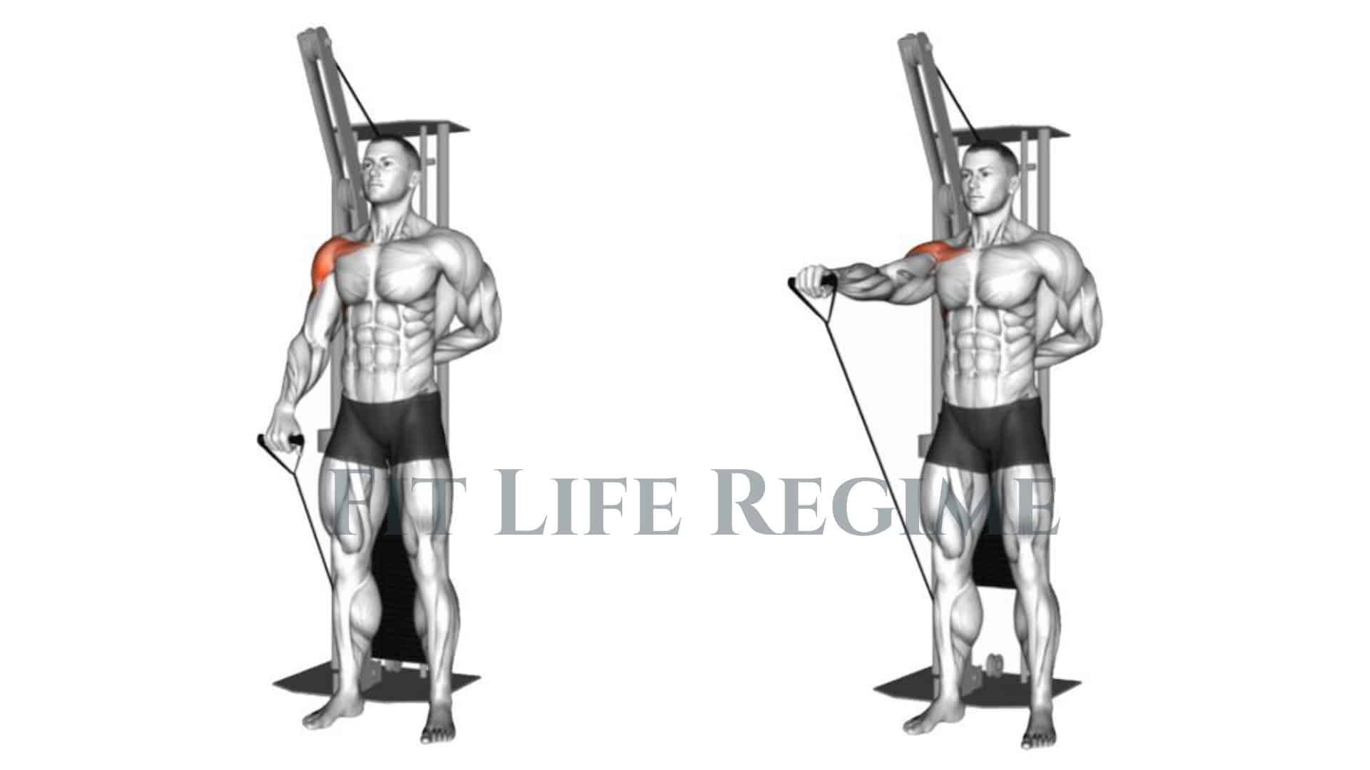 One Arm Cable Front Raise