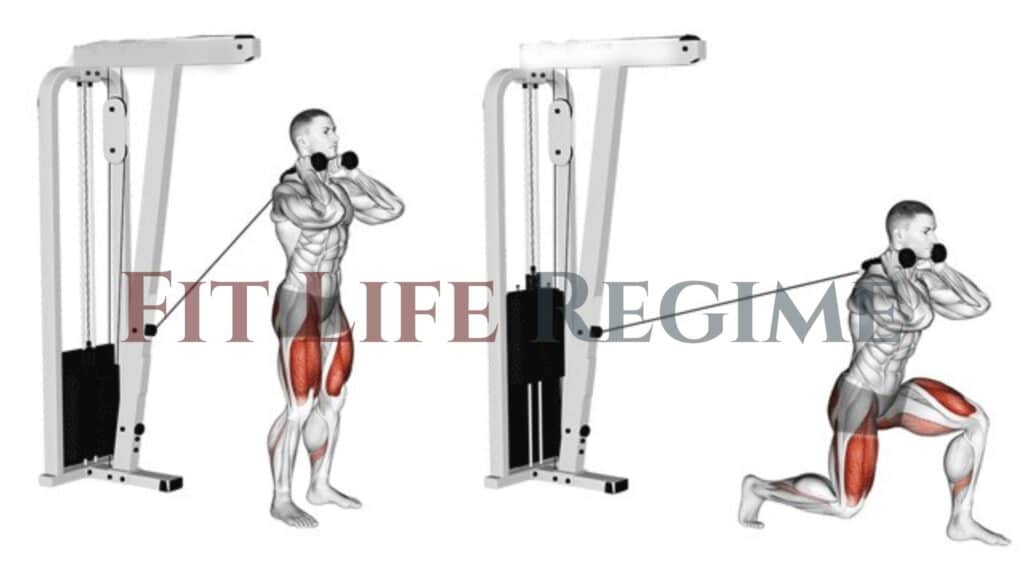 Cable Front Lunges