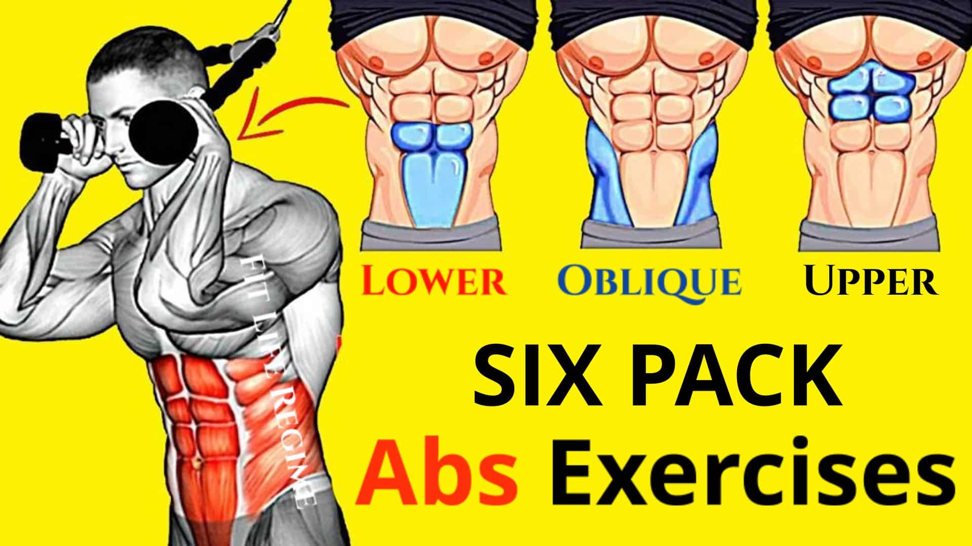 Complete Six Pack Abs Workout (Upper, Lower Abs, & Obliques)